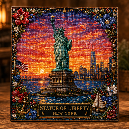 🇺🇸 Iconic American Landmarks Pearl Art Kit