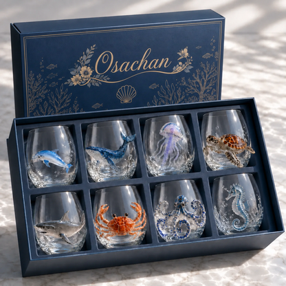 🔥 Last Day 49% OFF – 🌊 3D Ocean Animal Artisan Glassware Collection