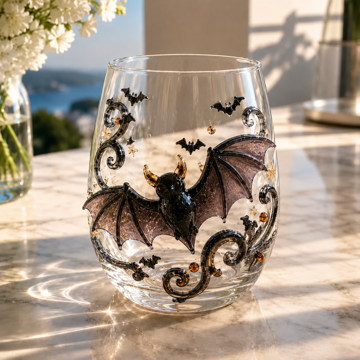 🔥LAST DAY 40% OFF - 🎃 3D Halloween Artisan Glass Cups, Festive Parties & Cozy Fall Home Bar Vibes