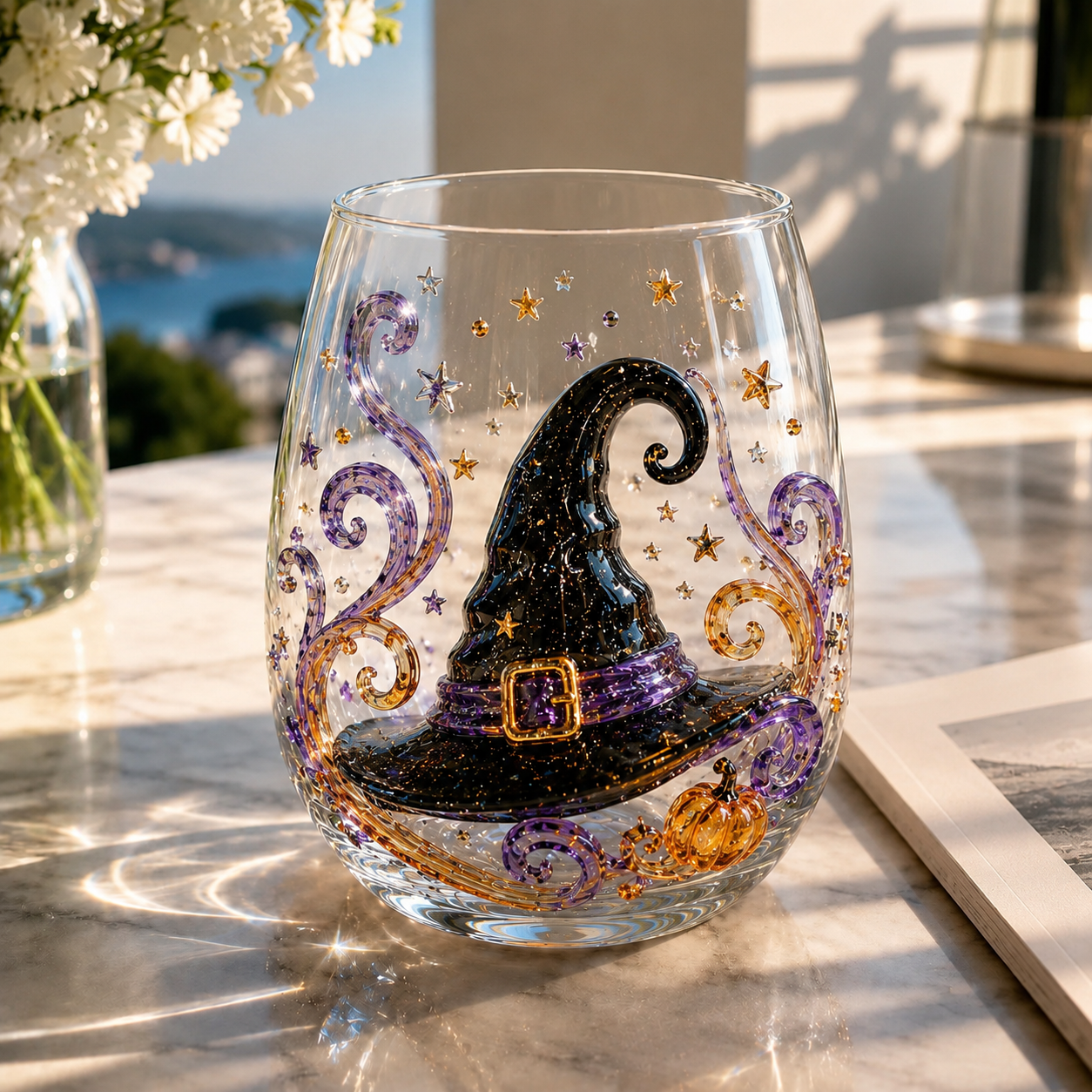 🔥LAST DAY 40% OFF - 🎃 3D Halloween Artisan Glass Cups, Festive Parties & Cozy Fall Home Bar Vibes