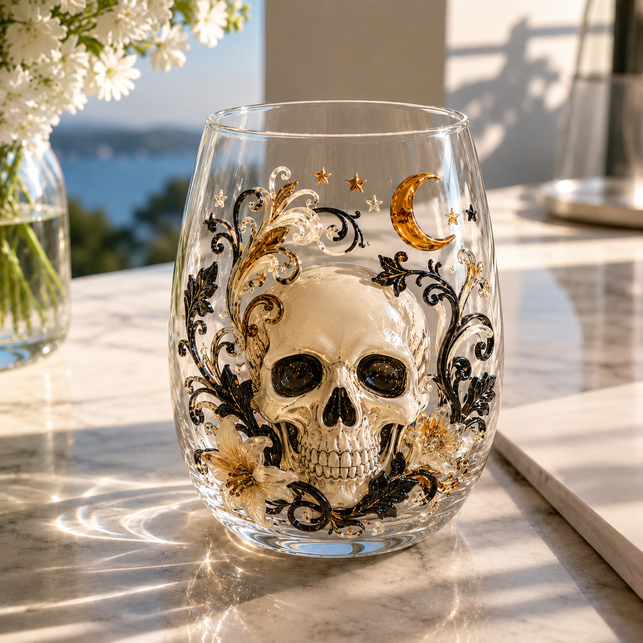 🔥LAST DAY 40% OFF - 🎃 3D Halloween Artisan Glass Cups, Festive Parties & Cozy Fall Home Bar Vibes